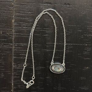 Sarah Abalone Silver Dainty Necklace​​